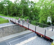Erste Waggonbrücke Deutschlands